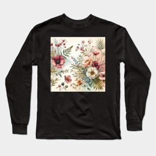 Botanical Floral Long Sleeve T-Shirt